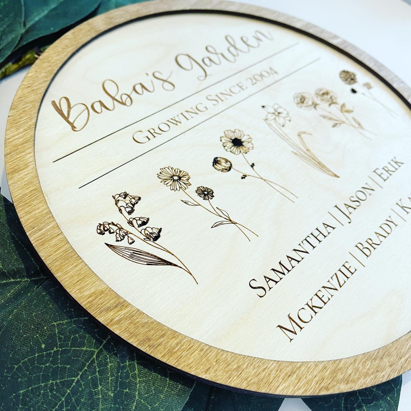 Personalized Engraved Birth Month Plaque