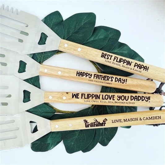 Personalized and Engraved BBQ Grill Spatulas