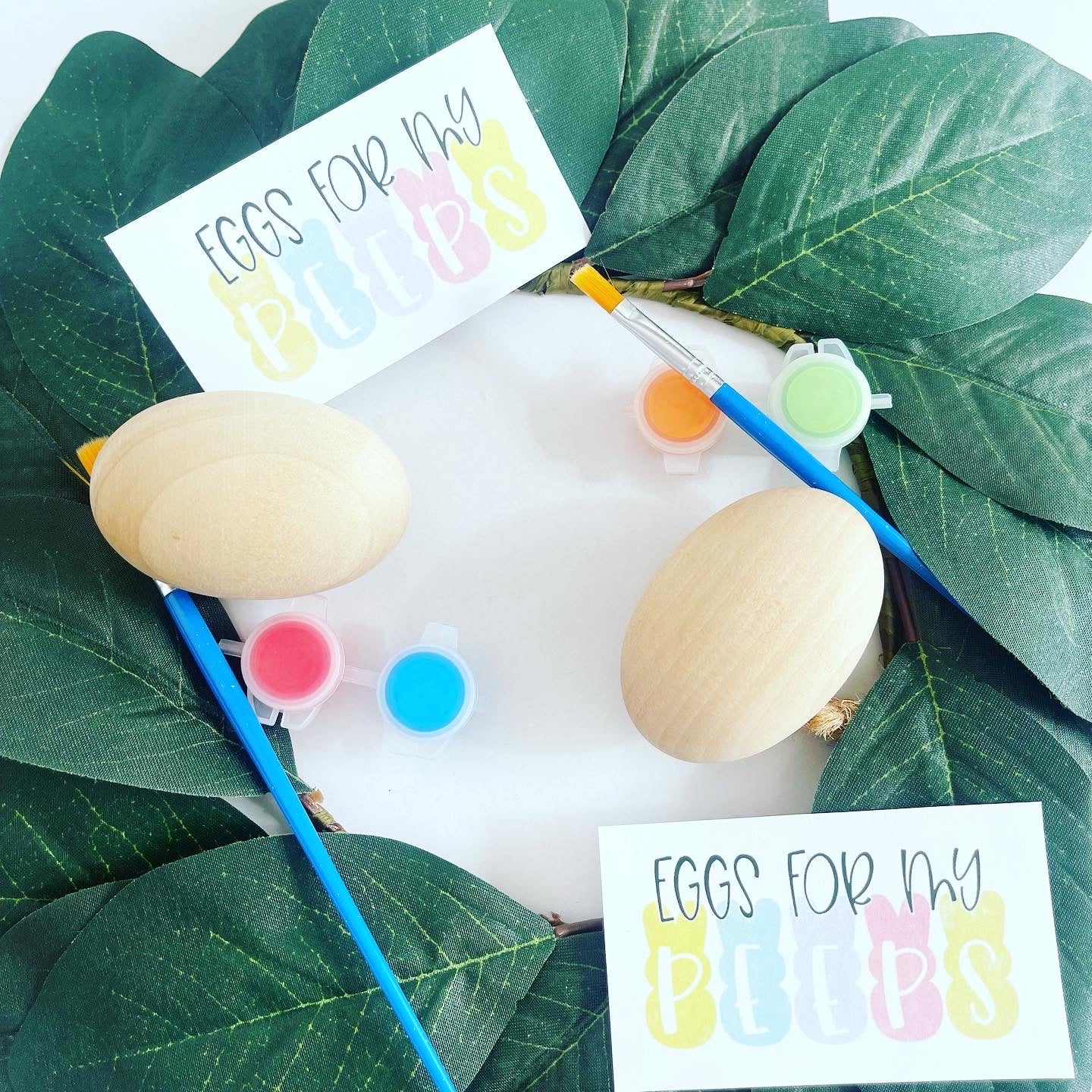 Wooden Easter Egg Classroom Favors I Set of 10