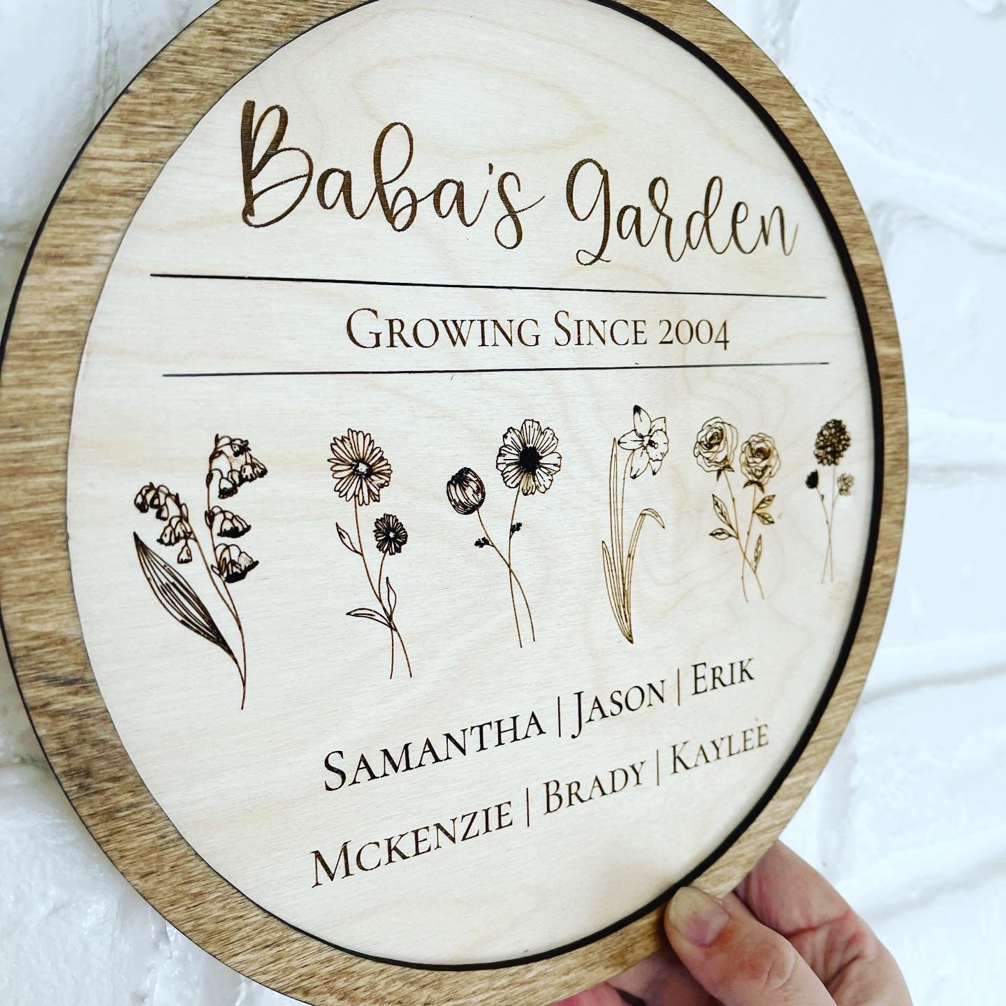 Personalized Engraved Birth Month Plaque