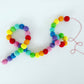 Rainbow Ball Felt Garland