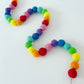Rainbow Ball Felt Garland